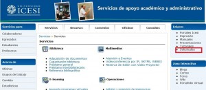 Sitio de servicios de apoyo académico y administrativo