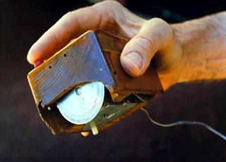 The first mouse as designed by Douglas Engelbart