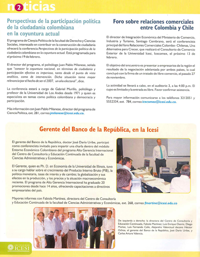 Bolet&iacute;n de Noticias Icesi