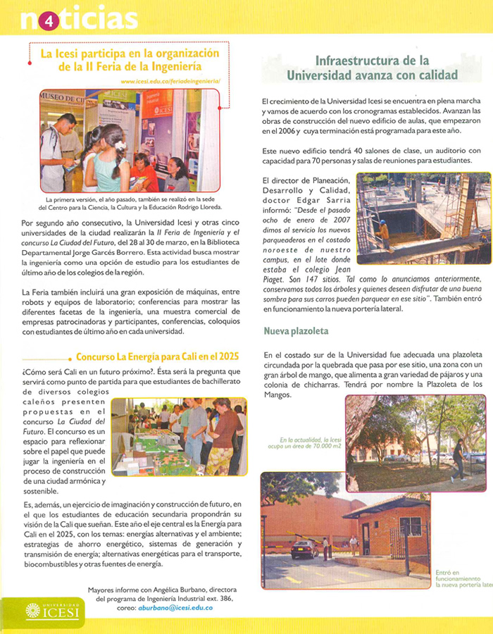 Bolet&iacute;n de Noticias Icesi