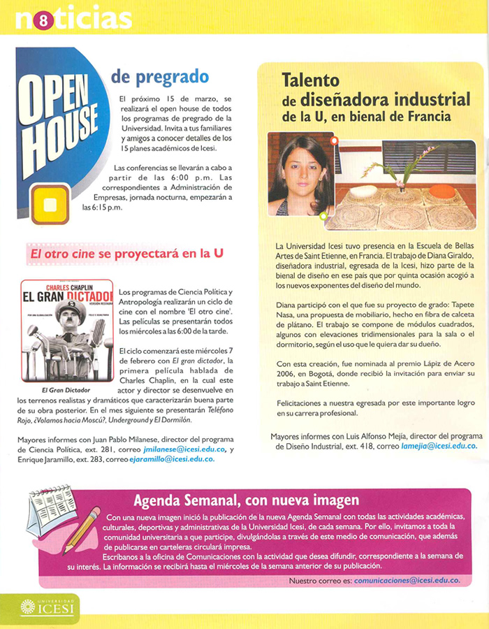 Bolet&iacute;n de Noticias Icesi