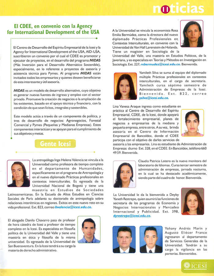 Bolet&iacute;n de Noticias Icesi