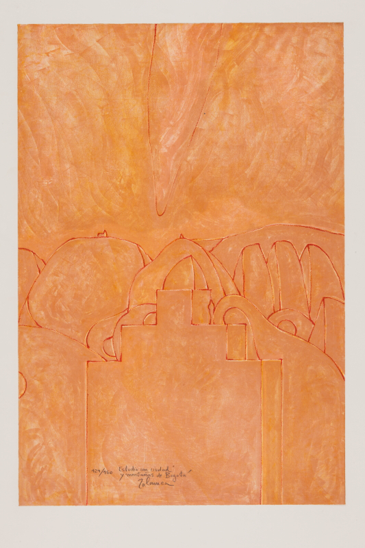 Estudio con ciudad y montañas de Bogotá