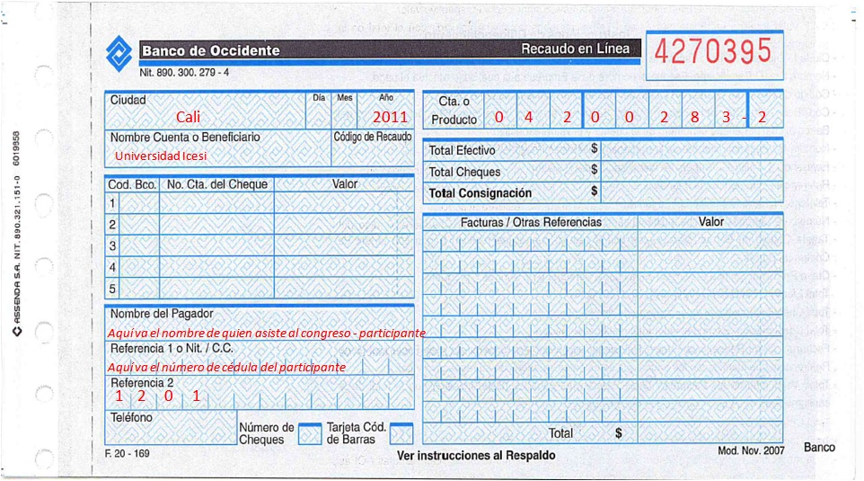 Formato de consignacion Formato de consignacion