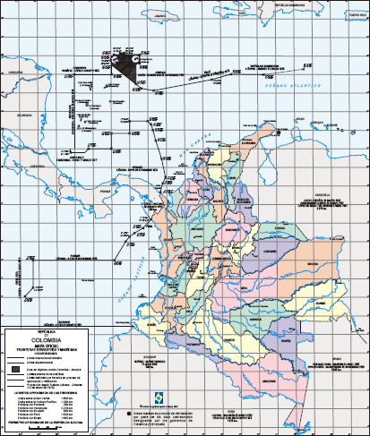 Mapa oficial fronteras terrestres y mar&iacute;timas