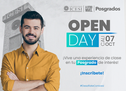 ¡Ven al Open Day y elige estudiar un Posgrado en Icesi, la Universidad #1 de Colombia!