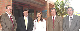 De izquierda a derecha: Dr. Francisco Piedrahita, Dr. Hugo Freytes, Dra. Liliana Guevara, Dr. Henry Arango y Dr. Guillermo Londoño.