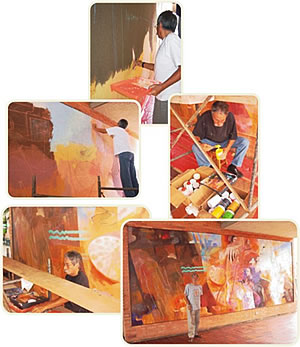 Para conmemorar los 25 años de Icesi, el Maestro Mario Gordillo dona mural a la Universidad 