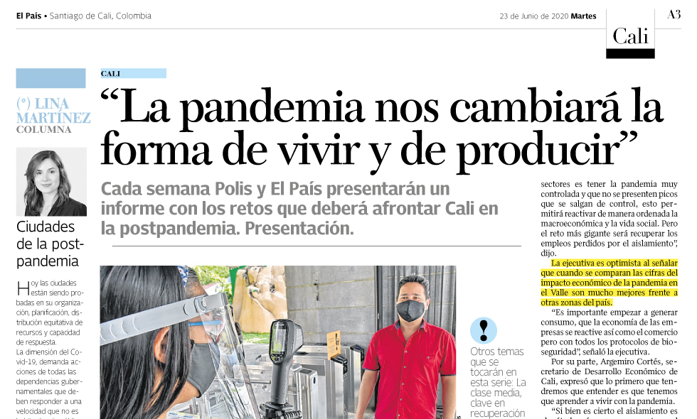 La pandemia nos cambiará la forma de vivir y producir