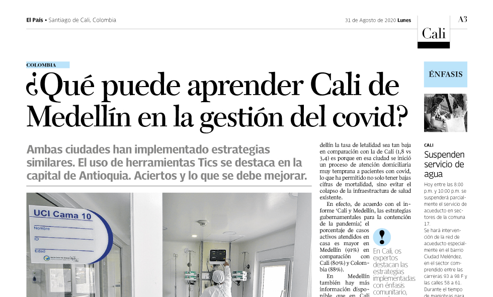 ¿Cómo puede aprender Cali de Medellín en la pandemia? 