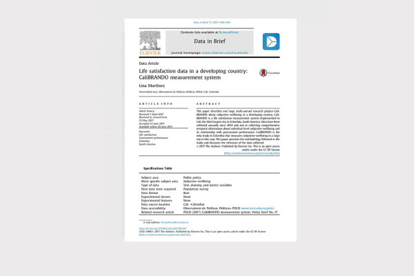 Life satisfaction data in a developing country: CaliBRANDO measurement system
