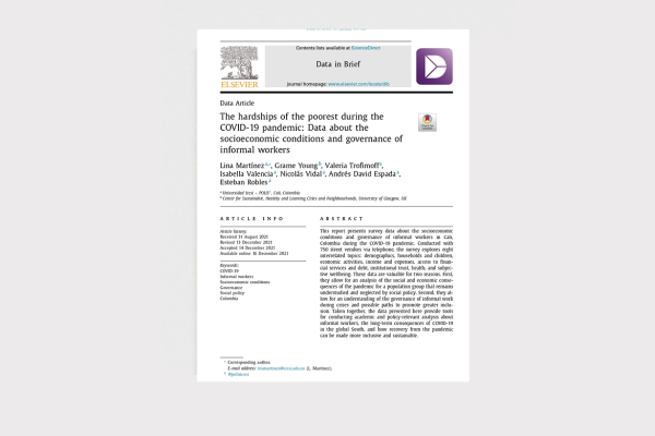 The hardships of the poorest during the COVID-19 pandemic: Data about the socioeconomic conditions and governance of informal workers
