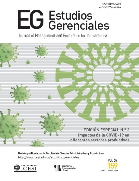 					Ver Vol. 37 No. 159 Abr - Jun 2021 Edición Especial N°. 2 Impactos de la COVID-19 en diferentes sectores productivos
				