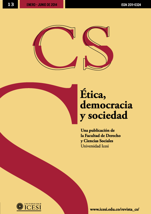 					Ver Núm. 13 (2014): No. 13, Enero-Junio (2014): Ética, democracia y sociedad
				