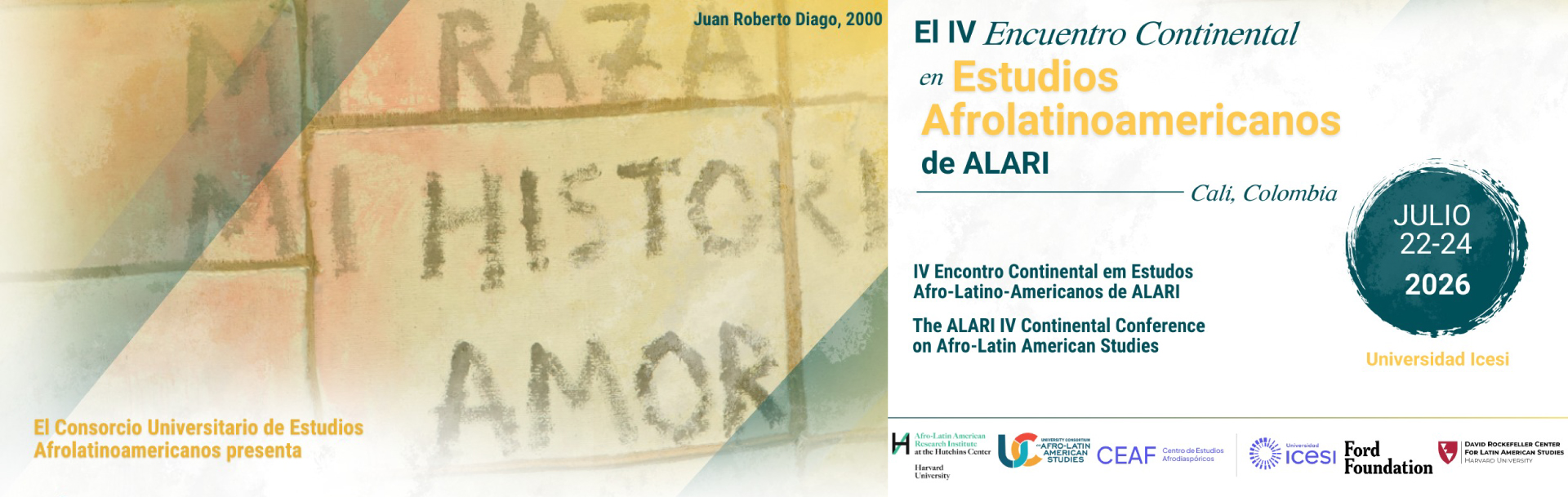 Imagen de fondo IV Encuentro Continental en Estudios Afrolatinoamericanos en Cali:  una red global de conocimientos, investigación y territorios por la justicia étnico-racial